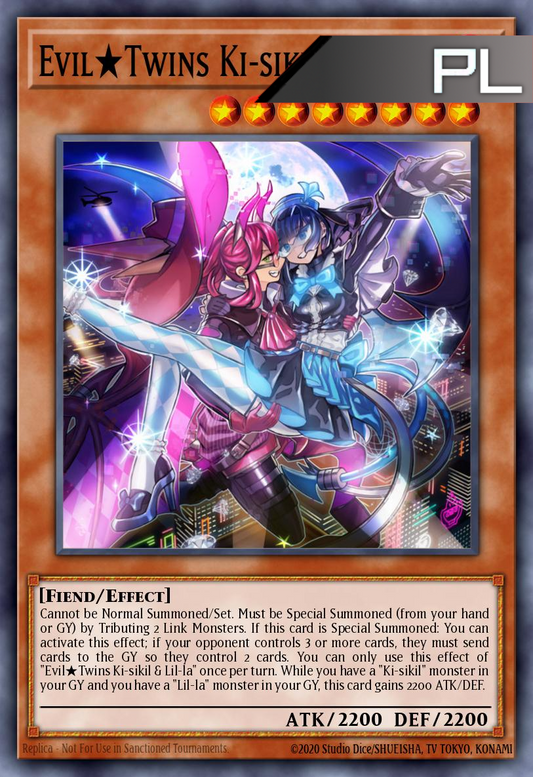 Evil?Twins Ki-sikil & Lil-la - RA04-EN037 - 1st Edition - Platinum Secret Rare