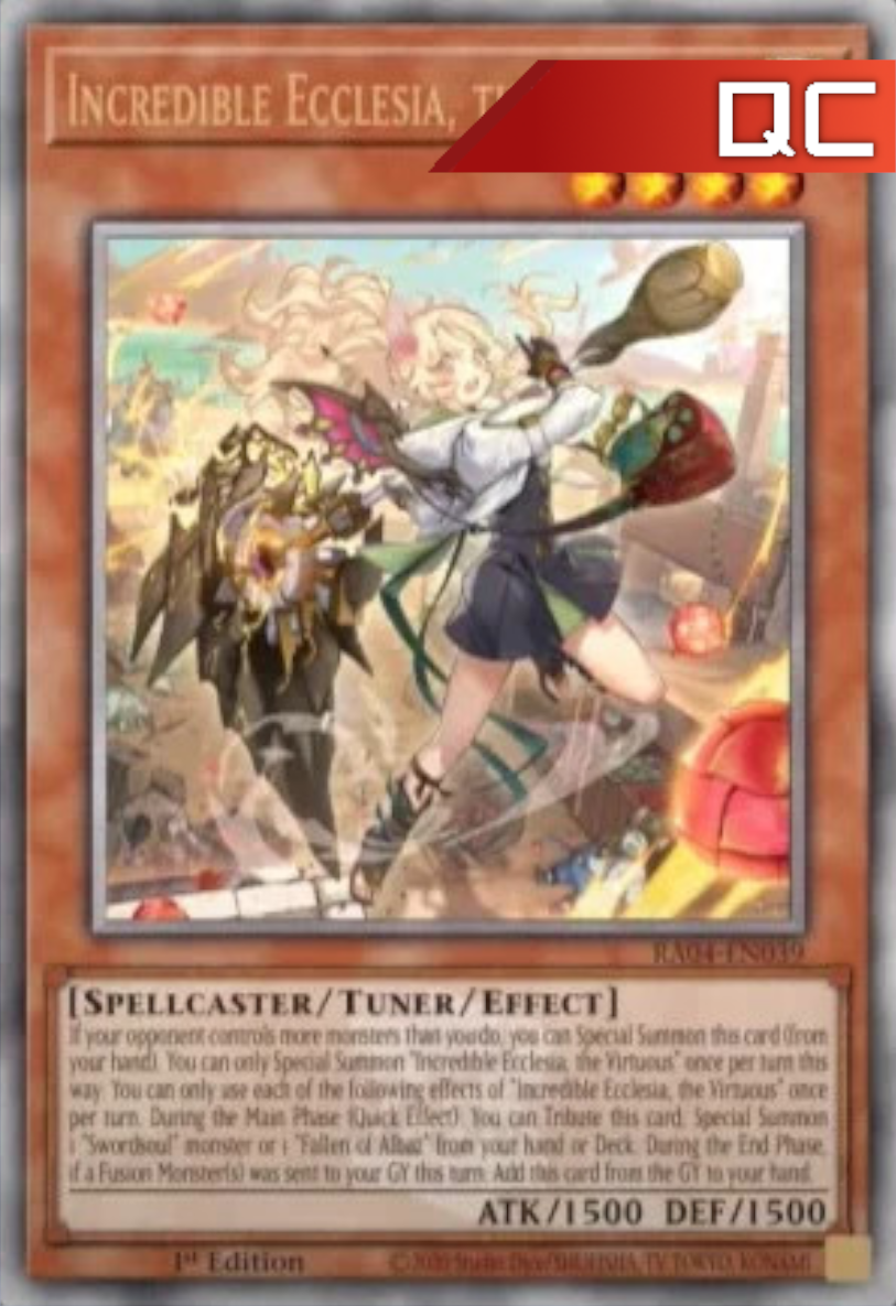 Incredible Ecclesia, the Virtuous (Alternate Art) - RA04-EN039 - 1st Edition - Quarter Century Secret Rare