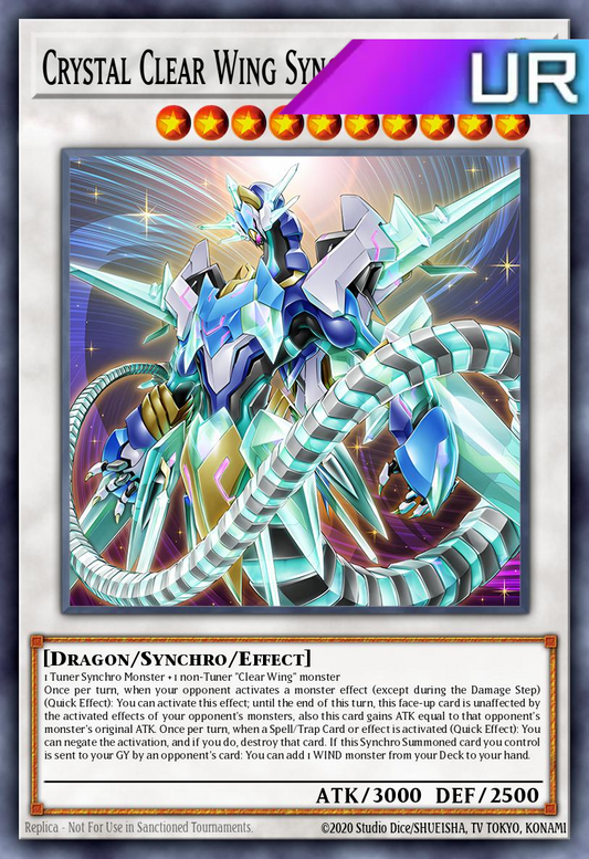 Crystal Clear Wing Synchro Dragon - RA04-EN059 - 1st Edition - Ultra Rare