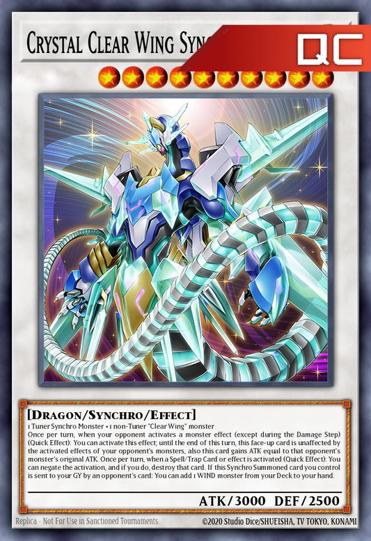 Crystal Clear Wing Synchro Dragon - RA04-EN059 - 1st Edition - Quarter Century Secret Rare