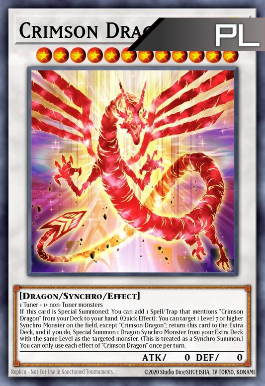 Crimson Dragon - RA04-EN061 - 1st Edition - Platinum Secret Rare