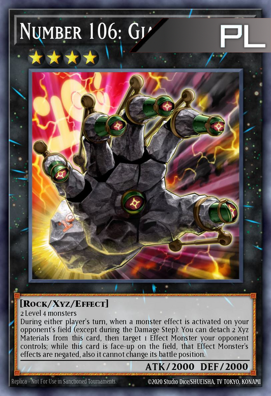 Number 106: Giant Hand - RA04-EN066 - 1st Edition - Platinum Secret Rare