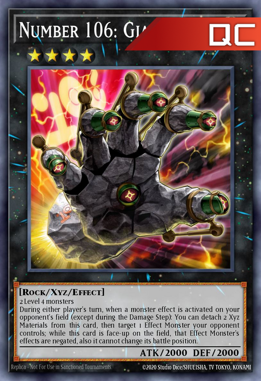 Number 106: Giant Hand - RA04-EN066 - 1st Edition - Quarter Century Secret Rare