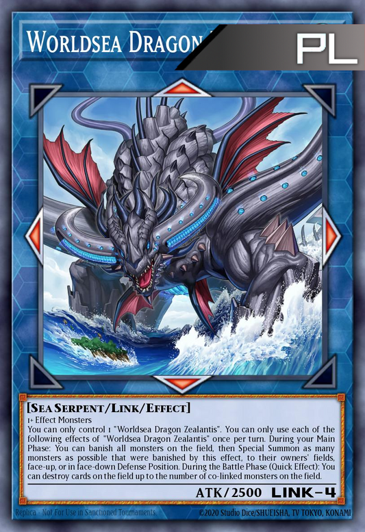 Worldsea Dragon Zealantis - RA04-EN082 - 1st Edition - Platinum Secret Rare