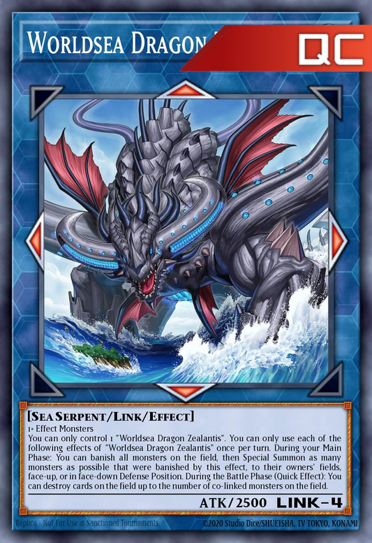 Worldsea Dragon Zealantis - RA04-EN082 - 1st Edition - Quarter Century Secret Rare