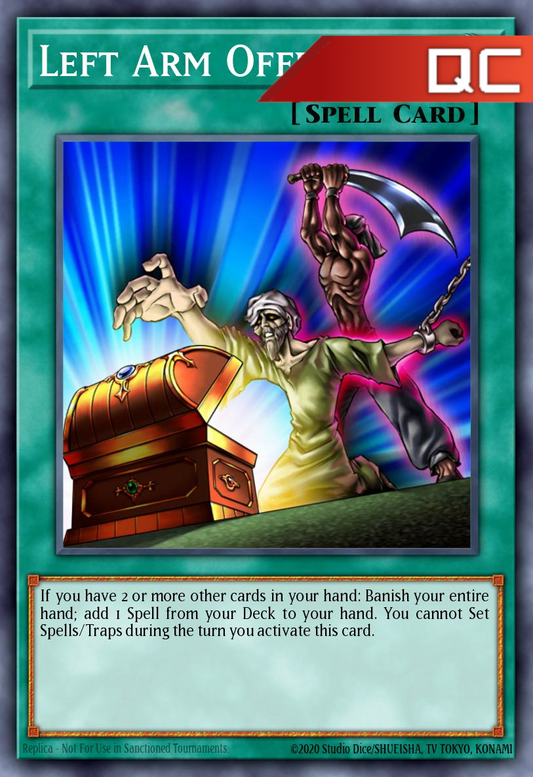 Left Arm Offering - RA04-EN086 - 1st Edition - Quarter Century Secret Rare
