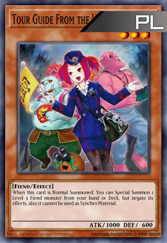 Tour Guide from the Underworld (alternate art) - RA04-EN157 - 1st Edition - Platinum Secret Rare