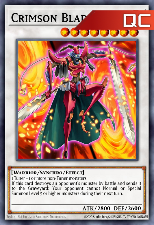 Crimson Blader - RA04-EN161 - 1st Edition - Quarter Century Secret Rare