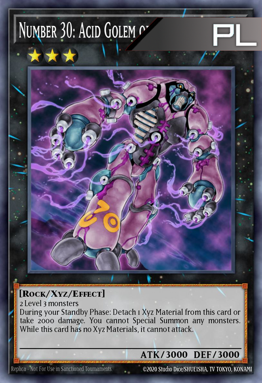 Number 30: Acid Golem of Destruction - RA04-EN165 - 1st Edition - Platinum Secret Rare