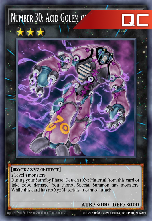 Number 30: Acid Golem of Destruction - RA04-EN165 - 1st Edition - Quarter Century Secret Rare