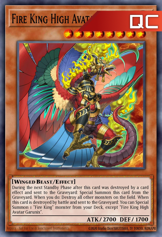 Fire King High Avatar Garunix - RA04-EN194 - 1st Edition - Quarter Century Secret Rare