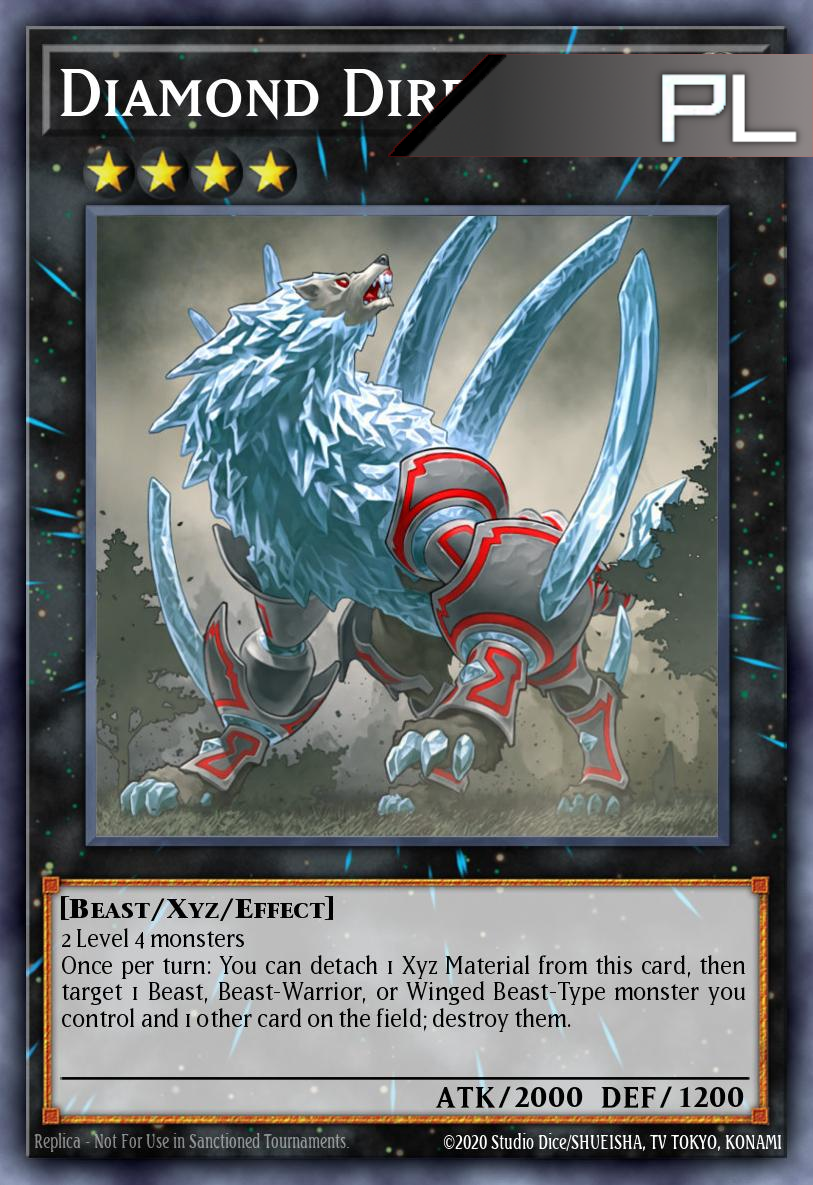 Diamond Dire Wolf - RA04-EN200 - 1st Edition - Platinum Secret Rare
