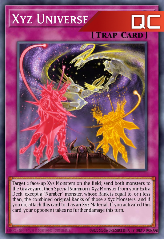 Xyz Universe - RA04-EN218 - 1st Edition - Quarter Century Secret Rare