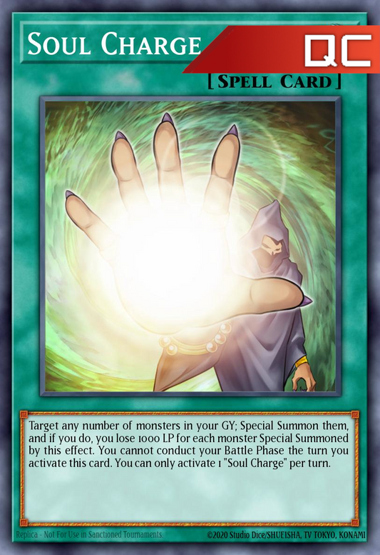 Soul Charge - RA04-EN222 - 1st Edition - Quarter Century Secret Rare