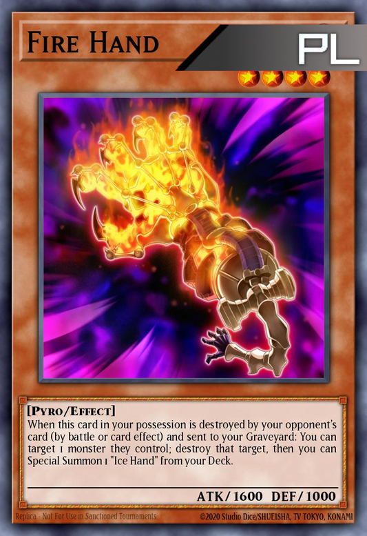 Fire Hand - RA04-EN224 - 1st Edition - Platinum Secret Rare
