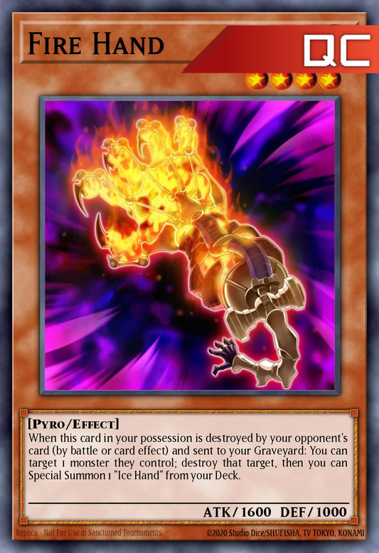 Fire Hand - RA04-EN224 - 1st Edition - Quarter Century Secret Rare