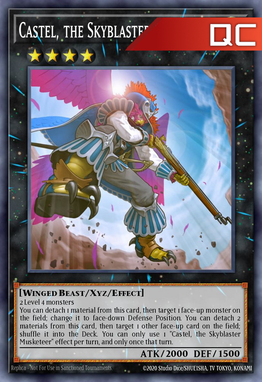 Castel, the Skyblaster Musketeer - RA04-EN230 - 1st Edition - Quarter Century Secret Rare