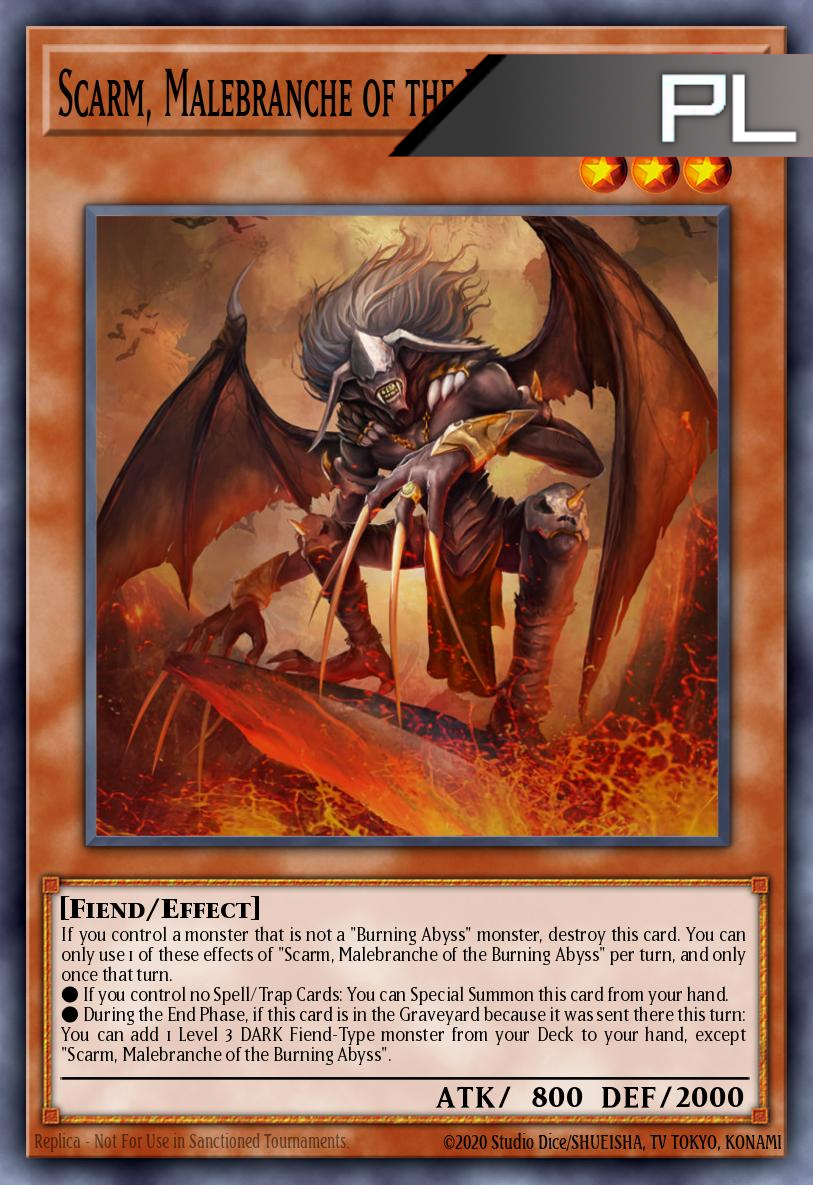 Scarm, Malebranche of the Burning Abyss - RA04-EN233 - 1st Edition - Platinum Secret Rare