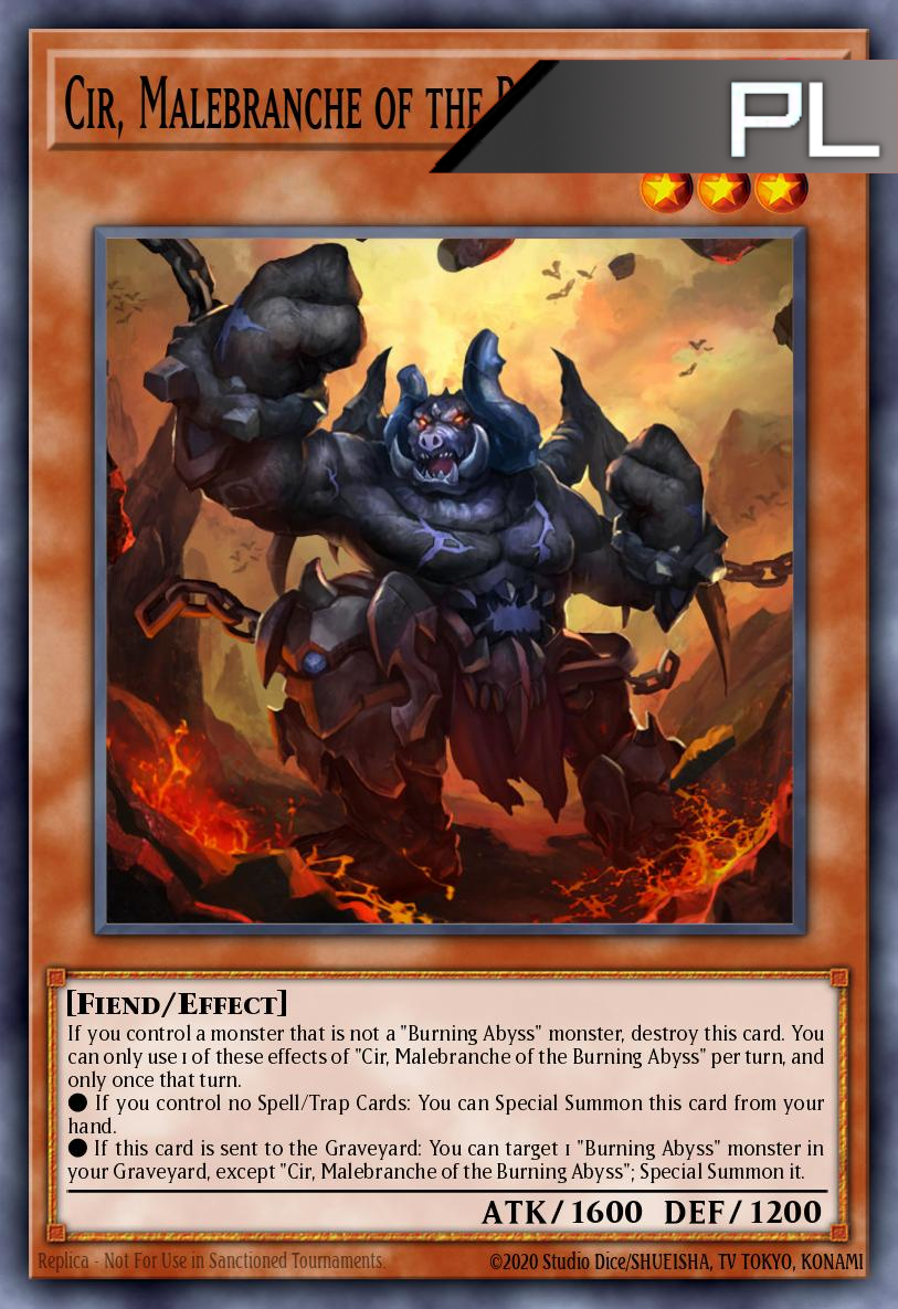 Cir, Malebranche of the Burning Abyss - RA04-EN234 - 1st Edition - Platinum Secret Rare