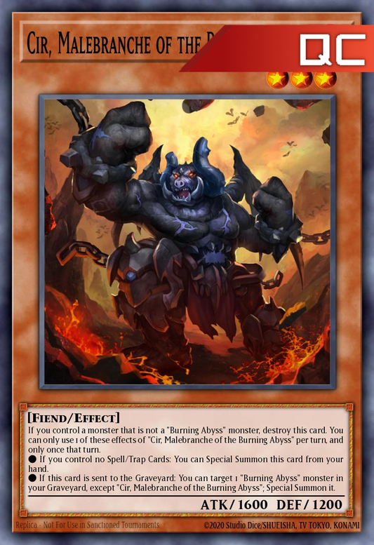 Cir, Malebranche of the Burning Abyss - RA04-EN234 - 1st Edition - Quarter Century Secret Rare