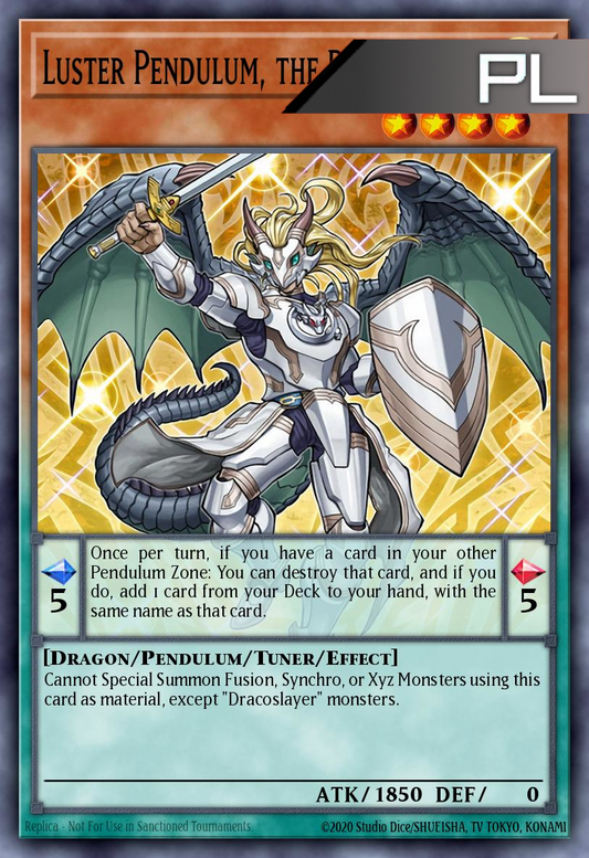 Luster Pendulum, the Dracoslayer - RA04-EN252 - 1st Edition - Platinum Secret Rare