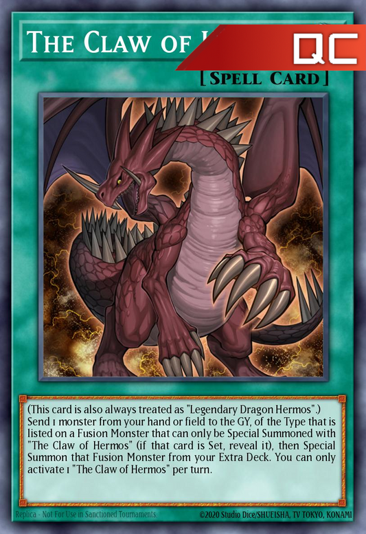 The Claw of Hermos - RA04-EN256 - 1st Edition - Quarter Century Secret Rare