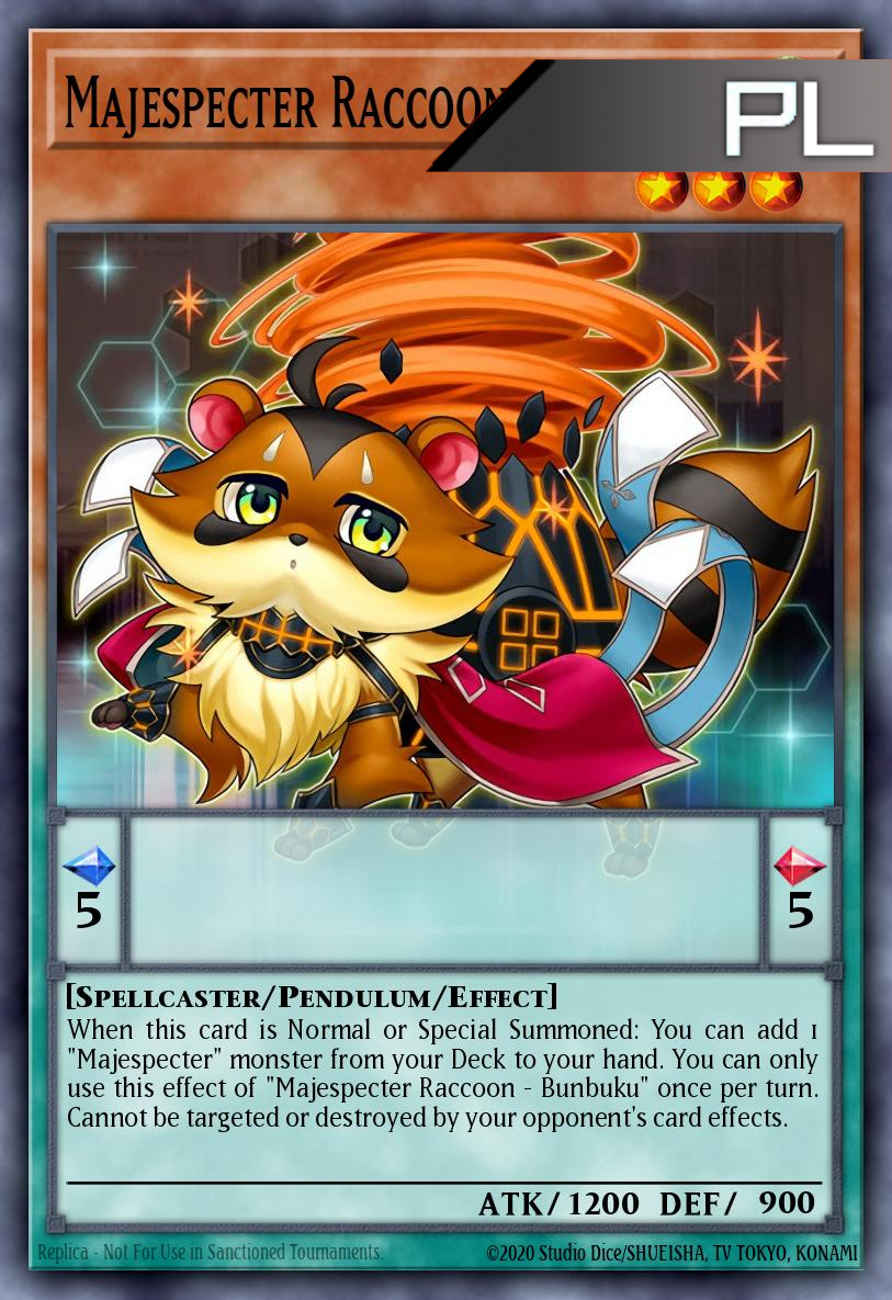 Majespecter Raccoon – Bunbuku - RA04-EN259 - 1st Edition - Platinum Secret Rare