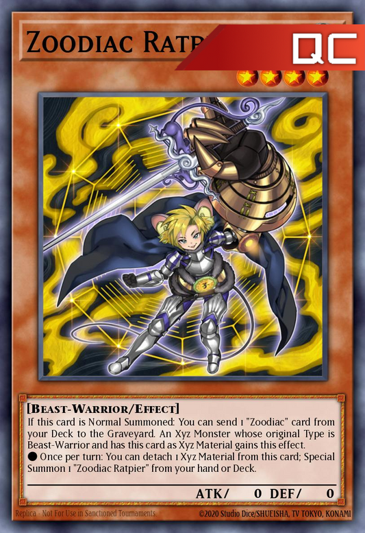 Zoodiac Ratpier - RA04-EN274 - 1st Edition - Quarter Century Secret Rare