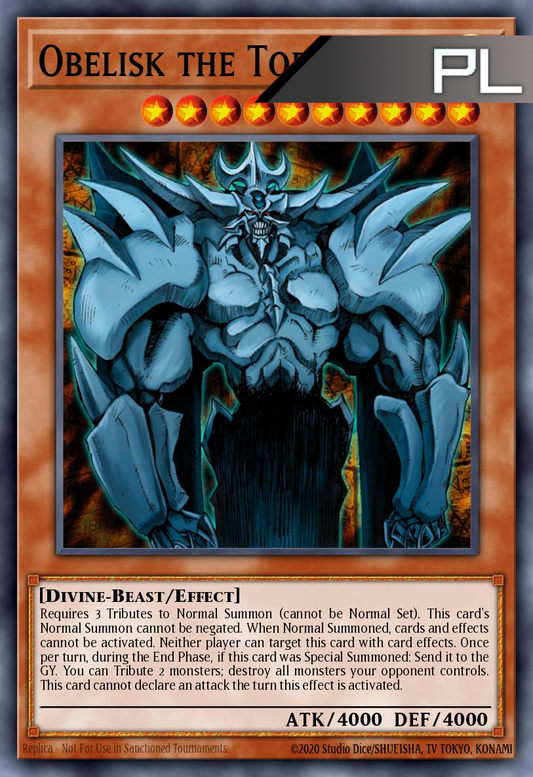 Obelisk the Tormentor (Original Artwork) - RA04-EN116 - 1st Edition - Platinum Secret Rare