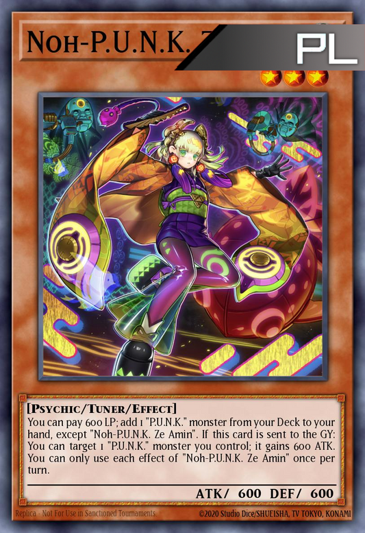 Noh-P.U.N.K. Ze Amin - RA04-EN293 - 1st Edition - Platinum Secret Rare