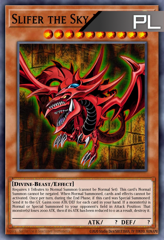 Slifer the Sky Dragon (Original Artwork) - RA04-EN117 - 1st Edition - Platinum Secret Rare