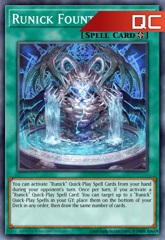 Runick Fountain - RA04-EN296 - 1st Edition - Quarter Century Secret Rare