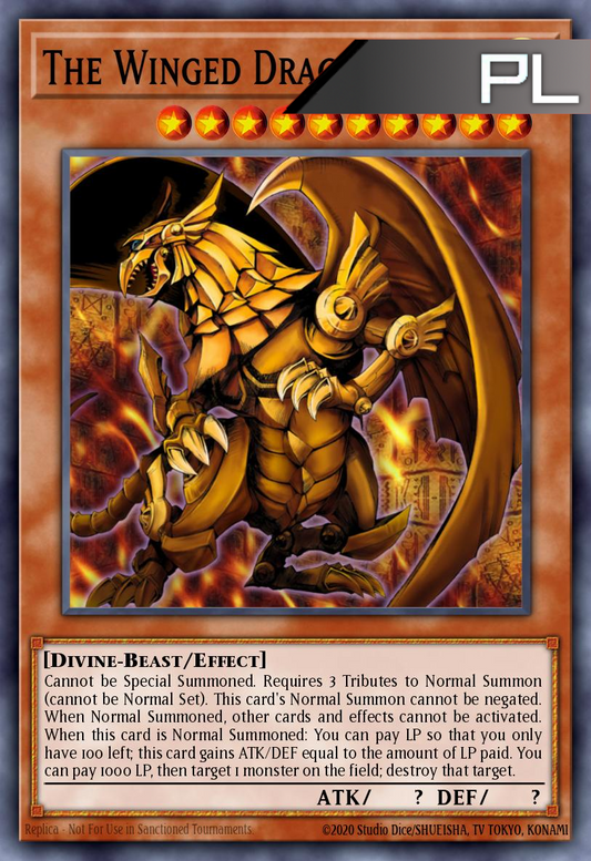 The Winged Dragon of Ra (Original Artwork) - RA04-EN118 - 1st Edition - Platinum Secret Rare