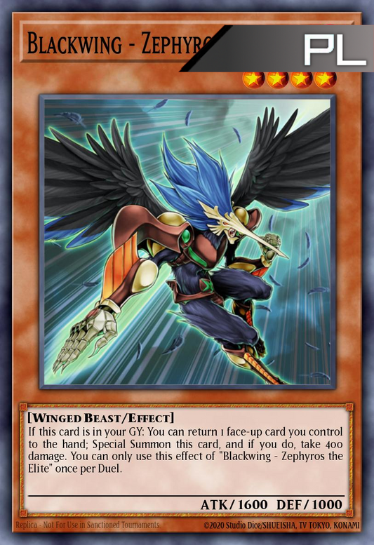 Blackwing – Zephyros the Elite - RA04-EN145 - 1st Edition - Platinum Secret Rare