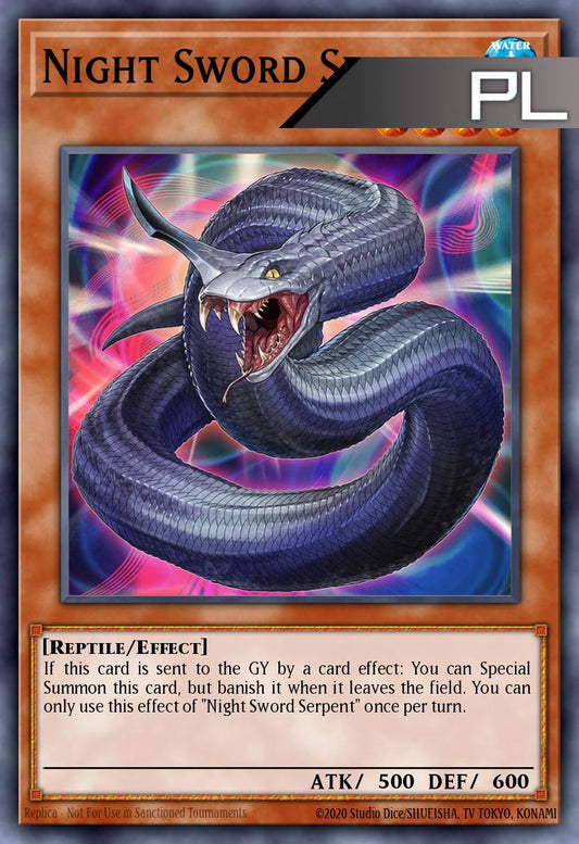 Night Sword Serpent - RA05-EN020 - 1st Edition - Platinum Secret Rare