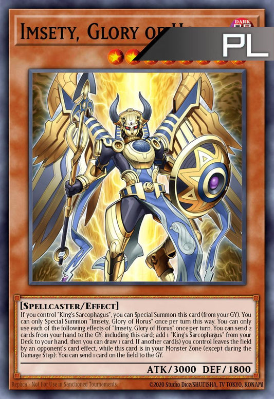 Imsety, Glory of Horus - RA05-EN027 - 1st Edition - Platinum Secret Rare