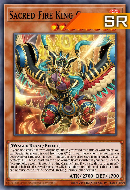 Sacred Fire King Garunix - RA05-EN031 - 1st Edition - Super Rare