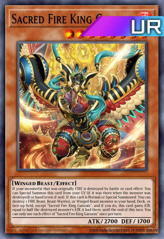 Sacred Fire King Garunix - RA05-EN031 - 1st Edition - Ultra Rare