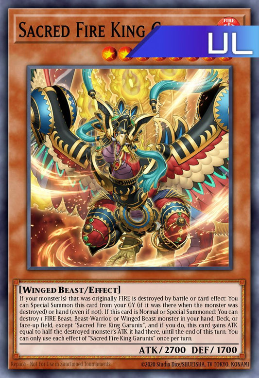 Sacred Fire King Garunix - RA05-EN031 - 1st Edition - Ultimate Rare
