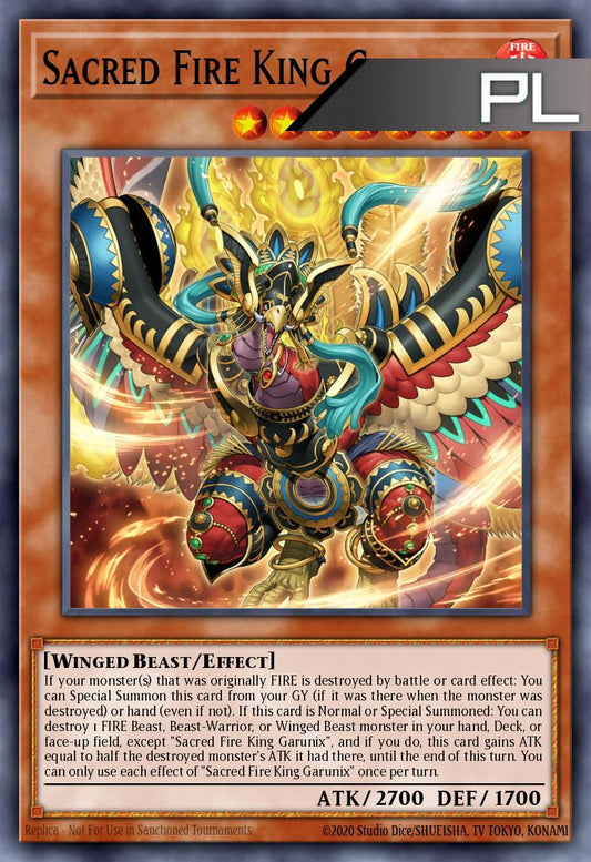 Sacred Fire King Garunix - RA05-EN031 - 1st Edition - Platinum Secret Rare