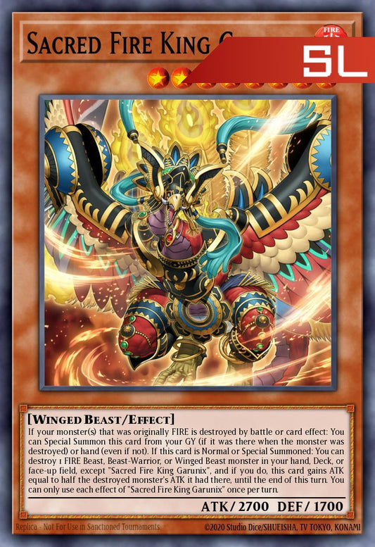 Sacred Fire King Garunix - RA05-EN031 - 1st Edition - Starlight Rare