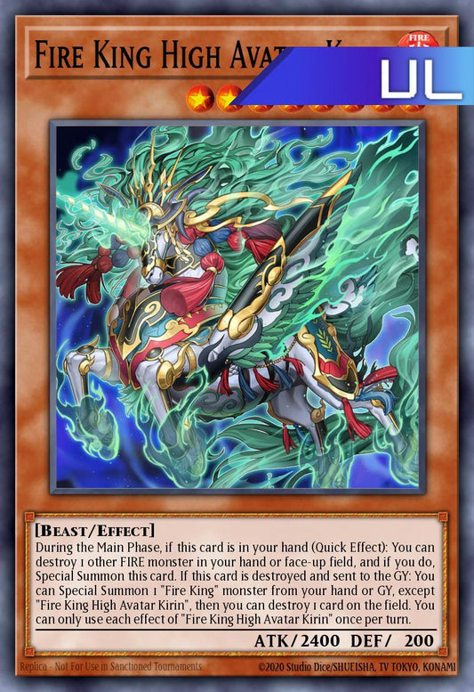 Fire King High Avatar Kirin - RA05-EN032 - 1st Edition - Ultimate Rare