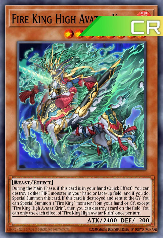Fire King High Avatar Kirin - RA05-EN032 - 1st Edition - Collector's Rare