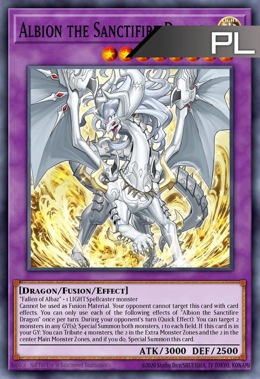 Albion the Sanctifire Dragon - RA05-EN037 - 1st Edition - Platinum Secret Rare