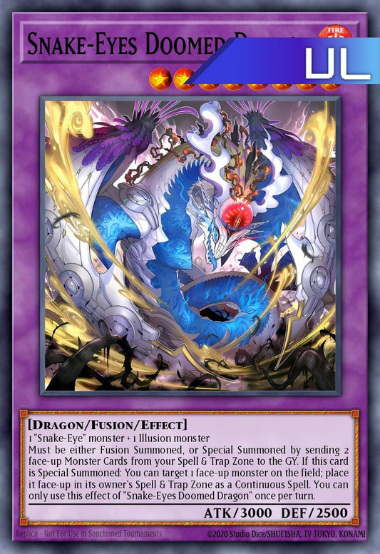 Snake-Eyes Doomed Dragon - RA05-EN039 - 1st Edition - Ultimate Rare