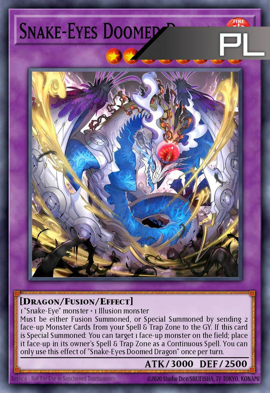 Snake-Eyes Doomed Dragon - RA05-EN039 - 1st Edition - Platinum Secret Rare