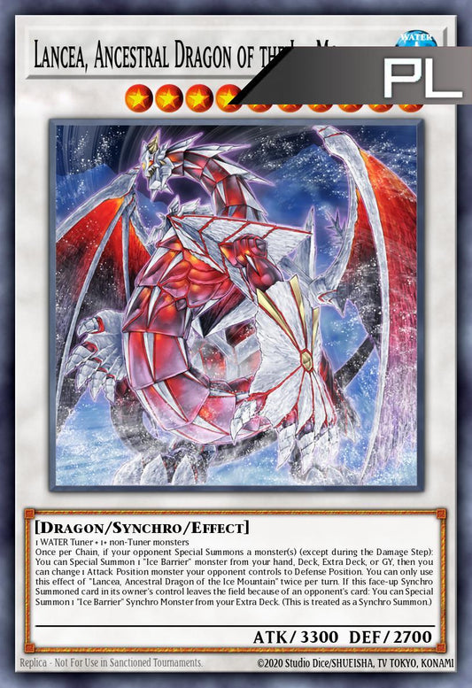 Lancea, Ancestral Dragon of the Ice Mountain - RA05-EN045 - 1st Edition - Platinum Secret Rare