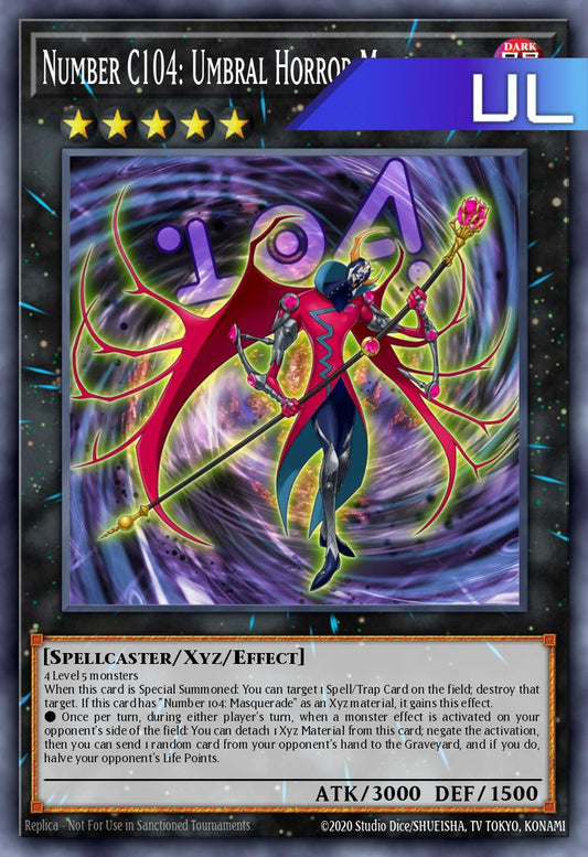 Number C104: Umbral Horror Masquerade - RA05-EN046 - 1st Edition - Ultimate Rare