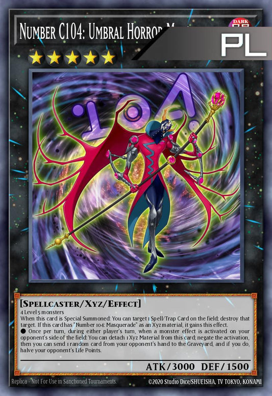 Number C104: Umbral Horror Masquerade - RA05-EN046 - 1st Edition - Platinum Secret Rare