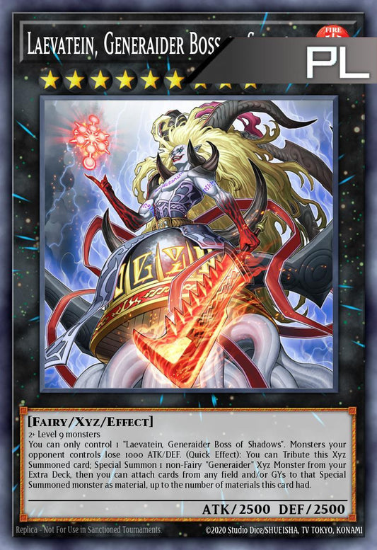 Laevatein, Generaider Boss of Shadows - RA05-EN051 - 1st Edition - Platinum Secret Rare